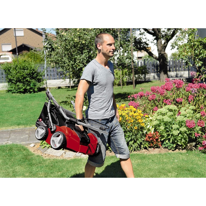 Електричний аератор-скарифікатор (1400 Вт, ширина захвату 35 см, глибина обробки 3-9 мм, регульована ручка, мішок для збору трави 28 л, в комплекті валик для розкидання), 1435