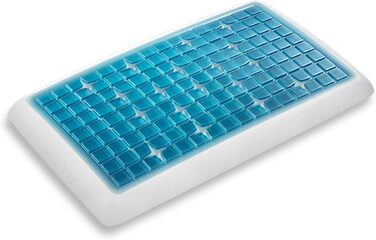 Ортопедична подушка для шиї Technogel Deluxe запатентована, не містить шкідливих речовин та сертифікована гелева подушка для шийного відділу хребта для сну на спині та боці, включаючи наволочку 66x40x07 см (1 упаковка)