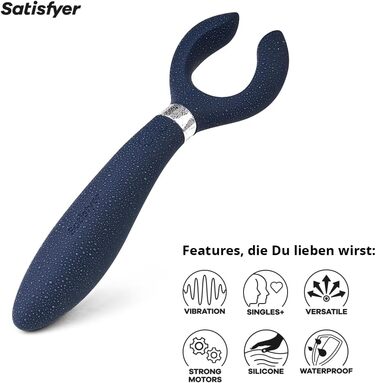 Вібратор для пар Satisfyer Endless Fun, 33 режими використання, 100 функцій вібрації, синій