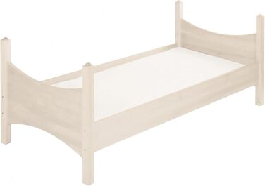 Дитяче ігрове ліжко-будиночок BioKinder дерев'яне ліжко з вежею і гіркою Ной з сертифікованого масиву сосни натурального білого ко