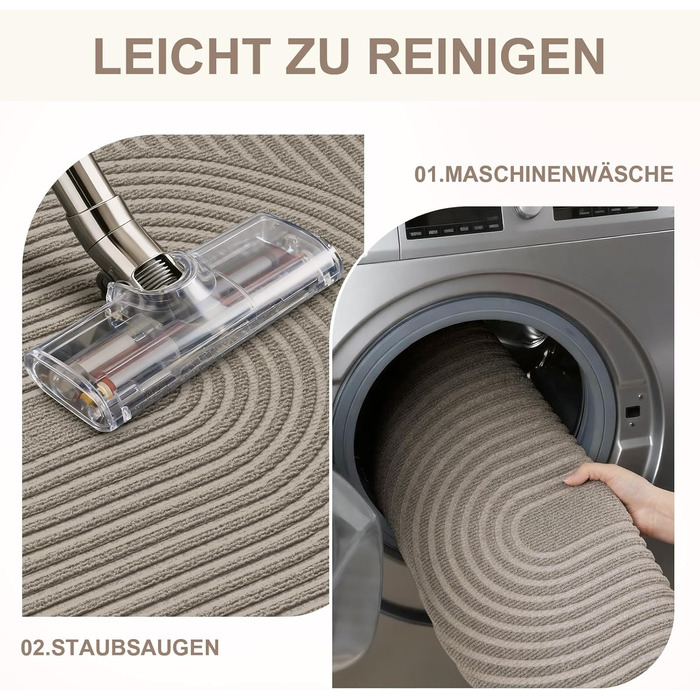 Килимок FEOMOS для приміщень/зовнішніх дверей 60x90 см, нековзний, брудозатримуючий килимок з абсорбуючою здатністю, миється та міцний, для вхідних дверей, коридору, балкону, кухні - бежевий 60 см x 90 см