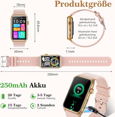 Новий смарт-годинник 2026 року для жінок з ЕКГ/годинником на батарейках/ІМТ/ВСР/монітором сечової кислоти/артеріального тиску/монітором сну/апное, 1,57-дюймовий годинник для здоров&39я та фітнесу з функцією телефону, 24-годинний монітор серцевого ритму, S