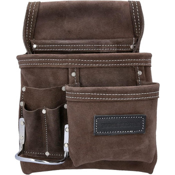 Сумка для інструментів з ременем, 3 багатофункціональні кишені, замшева сумка для цвяхів, органайзер для будівельників, теслярів,