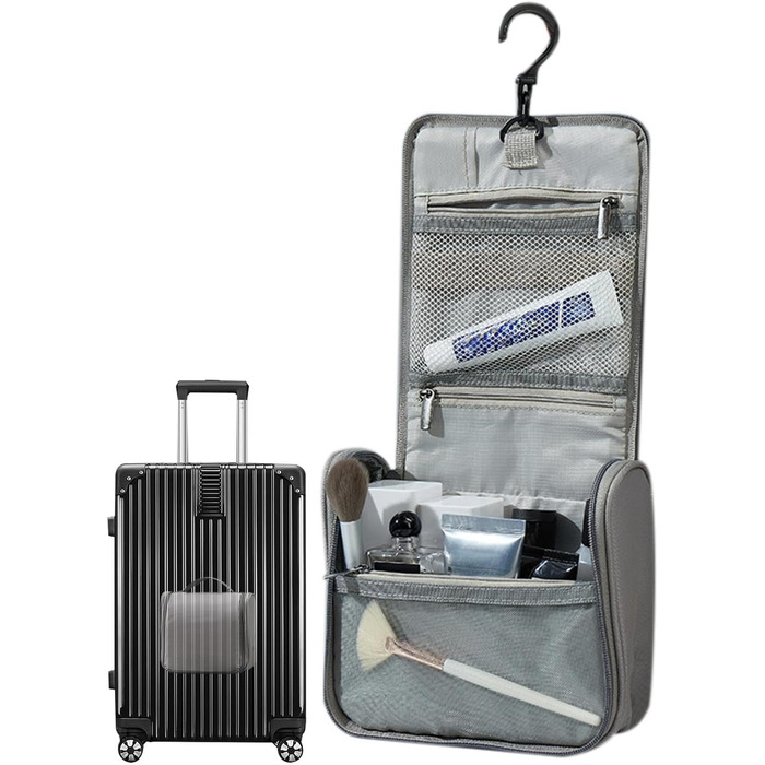 Косметичка Huvqianu з відділеннями, портативна косметичка, дорожній органайзер для макіяжу, косметичка, водонепроникна сумка для з