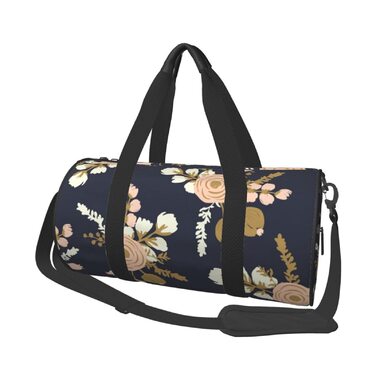 Дорожня сумка-циліндр з квітковим принтом, спортивна сумка для чоловіків та жінок, сумка-мішок