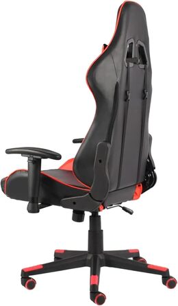 Обертове ігрове крісло, офісне крісло, ігрове крісло, обертове крісло, письмове крісло, червоний ПВХ