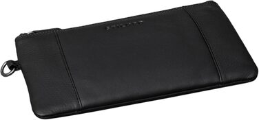 Греція вінтажний клатч з натуральної шкіри для жінок. Знімний ремінець на зап'ястя та захист від RFID. Чорний колір.