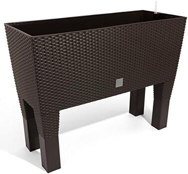 Кашпо Jatery Garden об&39ємом 72 літри з системою поливу темно-охристого кольору, 80 x 33 x 65 см, з ніжками 80 см