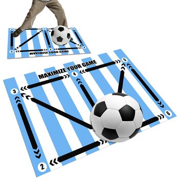 Тренувальний килимок для футболу, футбольний килимок, килимок для тренувань зі степ-футболу, нековзний тренувальний килимок для степ-футболу, 60x90 см, амортизуючий футбольний килимок, тренувальний килимок для контролю м&39яча