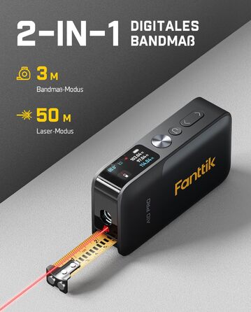 Лазерний далекомір 2-в-1 Fanttik A10 Pro, HD IPS кольоровий дисплей