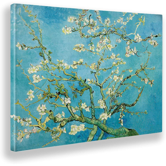 Картина - Вінсент Ван Гог - Цвітіння мигдалю - Полотно - 140x100 - Готове до повішення - Сучасний живопис для дому полотно 140x100