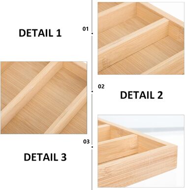 Підставка для окулярів Cabilock з кількома відділеннями, бамбукова підставка для окулярів, лоток для зберігання сонцезахисних окулярів, компактна та міцна, поліровані краї для захисту та презентації