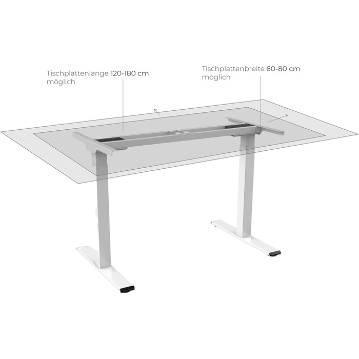 Стіл Better Home FlexiDesk DM1 з регульованою висотою Каркас столу з двома двигунами Функція пам&39яті Вантажопідйомність 100 кг 4 програмовані рівні