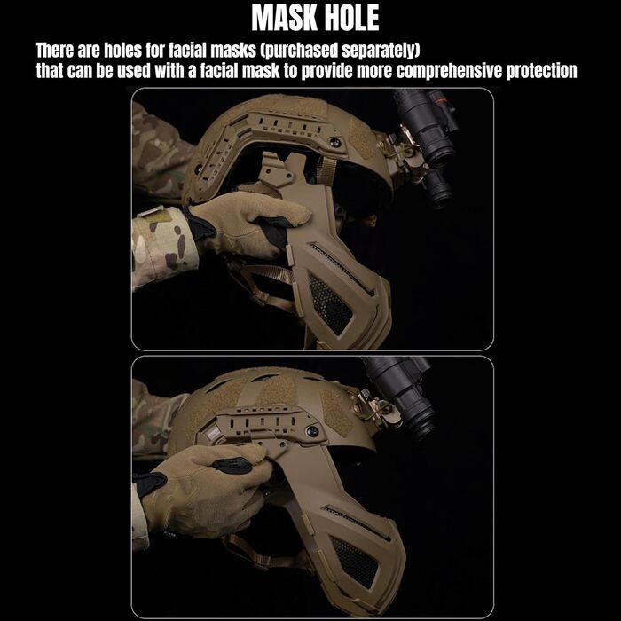 Тактичний шолом Fast SF High Cut, версія з піскоструминним покриттям, слоти для ремінця для навушників, отвори для підключення запасної маски, шоломи для страйкболу CS, чорний