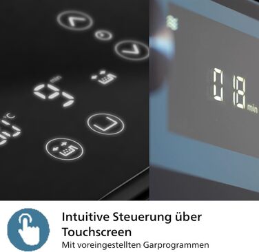 Мультипіч Philips із подвійним кошиком серії 3000, 9 л, 2 шухляди, функція синхронізації, технологія Rapid Air, універсальна велика фритюрниця, на 90 менше жиру та енергозбереження, додаток HomeID (NA350/00)