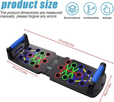 Набір преміум-дощок для віджимань, дошка для віджимань WIYETY з ручками для віджимань, дошка для віджимань для тренування всього тіла та ефективних віджимань