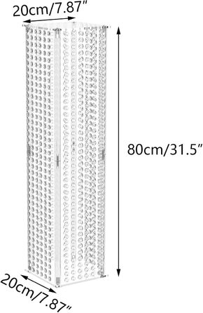 Центральні елементи для ваз весільного столу 2 шт. и висотою 80 см квіткова ваза кришталева підставка для квітів для прикраси столу для вечірки об'ємні весільні прикраси стіл з геометричними центральними елементами підставки 2 висотою 80 см