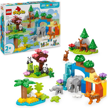 Конструктор LEGO DUPLO 10446, 3-в-1 Сім'ї Диких Тварин, 92 деталі