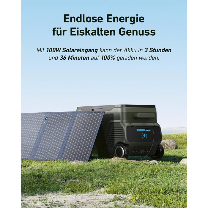 Акумуляторний охолоджувач Anker EverFrost зі знімним акумулятором 299Wh, одночасне охолодження заморожування, 2-зонний компресорни