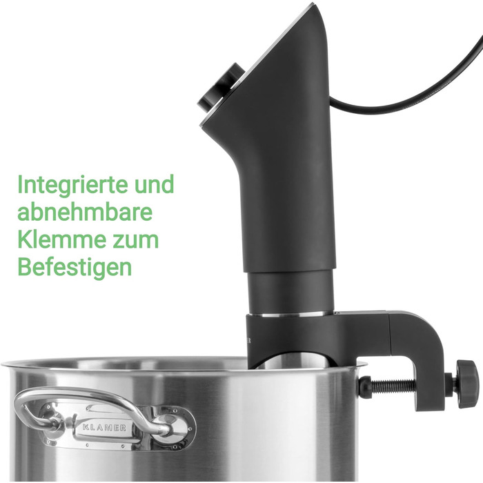 Водонепроникна плита су-від IPX7 потужністю 1200 Вт з 3D-циркуляцією та регулюванням температури 20-95C, функцією таймера повільної плити та LED-дисплеєм