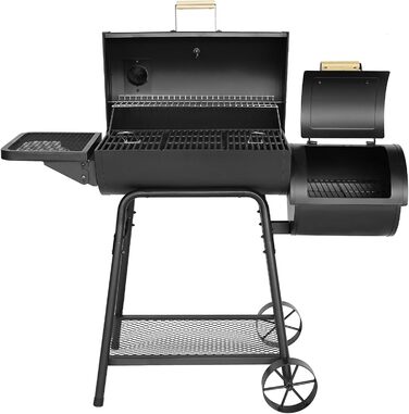 ТАІНО КАМАЙО Димокур, Коптильня, Вугільний Гриль-Візок, Малий Барбекю-Комплекс 132x56x118 см (ШxГxВ)