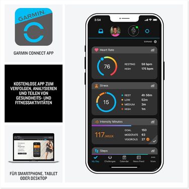 Мм - смарт-годинник для бігу, сенсорний AMOLED-екран 1,2 дюйма, до 11 днів роботи від акумулятора, понад 25 спортивних програм, рекомендації щодо тренувань, дані про здоров&39я, смарт-функції, не музичний, чорний, 165 43