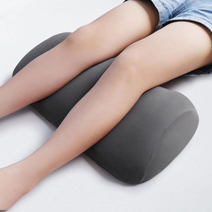 Подушка для підняття ніг, валик для колін та подушка для ніг з піни з ефектом пам&39яті, ергономічна подушка для положення колін та ніг, подушка для колін для тих, хто спить на боці (темно-сіра)