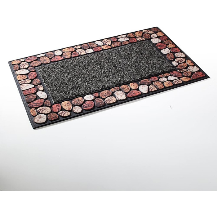 Килимок під камінь нековзний, брудовідштовхувальний, стійкий до атмосферних впливів міцний килимок для зовнішнього використання, що вловлює бруд, 75 x 45 см для вхідних дверей та входу