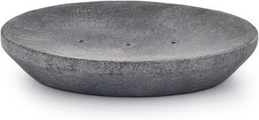 Мильниця ручної роботи з індійського каменю, сіра, аксесуар для ванної кімнати для умивальника, ванни або душу, 12 х 10 см