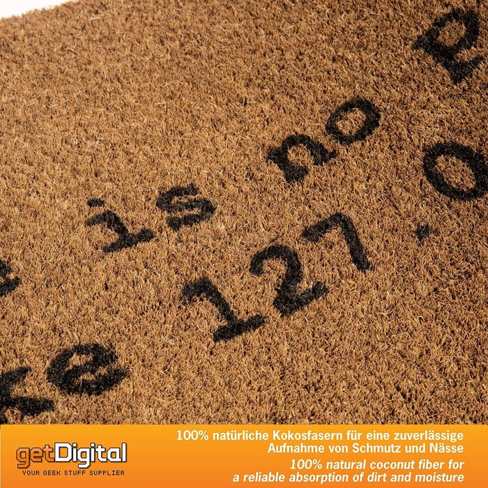 Немає місця краще, ніж дім 127.0.0.1 Килимок для дверей - Високоякісний килимок для комп&39ютерних гіків, виготовлений зі 100 натурального кокосового волокна - 59 x 39 см