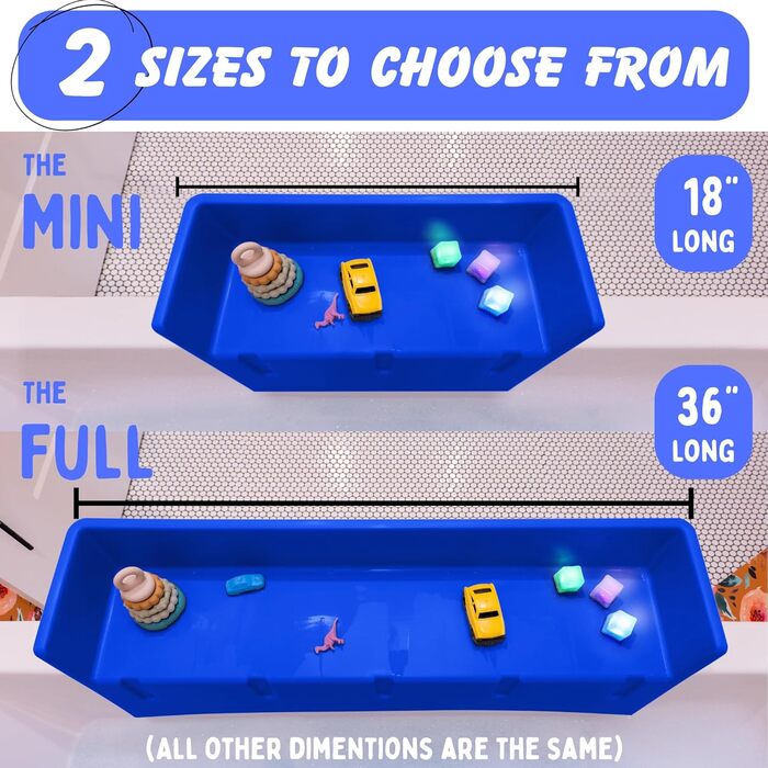 Захист від бризок для ванни, ігрова полиця тримач для іграшок кріплення на присосці до ванни запобігання розливанню води у ванній кімнаті розваги для синього