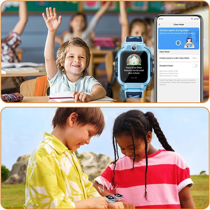 Дитячий смарт-годинник imoo Z3 із SIM-карткою, дитячий смарт-годинник 4G із водонепроникністю IP68, режим для класу, екран 1,5 дюйма, 8 ГБ ROM, крокомір, годинник для хлопчиків (синій) Синій 1 Z3