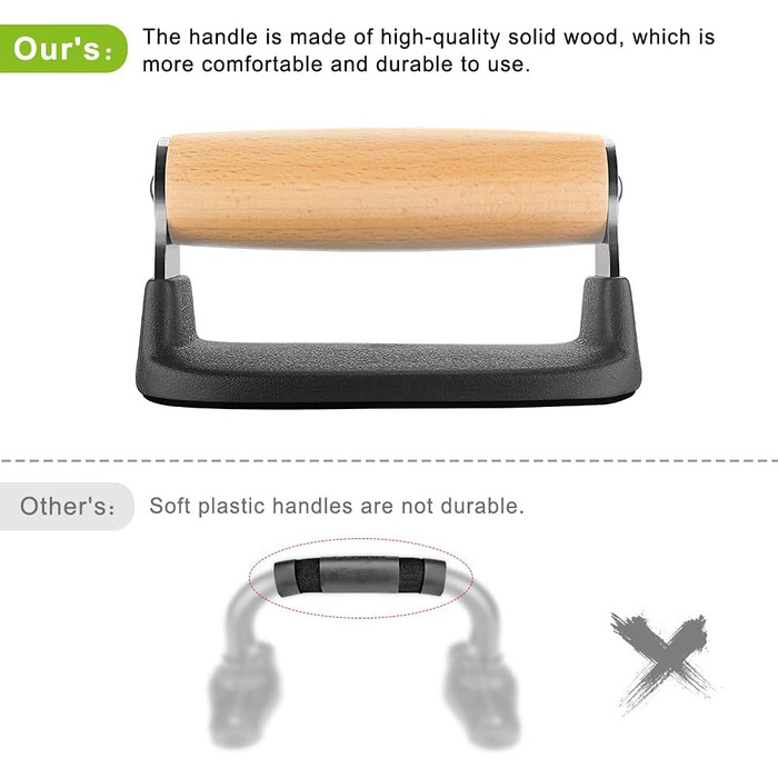 Ручки для віджимань Dolibest, ручки для віджимань на підлозі (2 шт.) Калістеніка Паралелети, компактна стійка для фітнесу, портативні ручки для віджимань, обладнання для віджимань для дому, спортзалу, тренувань, в дорозі, чорний