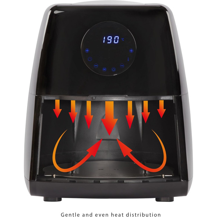 Фритюрниця ProfiCook Без масла та жиру 7 програм смаження Програма зі змінним часом Температурна програма Ємність 2,5 л, світлодіодний дисплей знімний контейнер PC-FR 1147 H Black - знята з виробництва модель