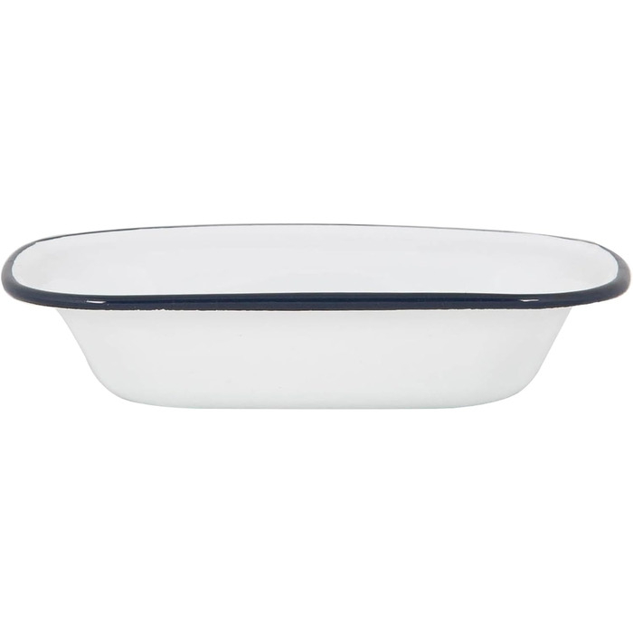 Тарілки для тортів та інших страв Argon Tableware з білої емалі - 20 см - темно-сині - упаковка з 2 шт.