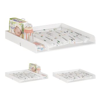Пеленальний столик для дерев'яного комода, Пеленальний столик з перегородкою глибиною 48 см, Пеленальний столик для комода, Білий