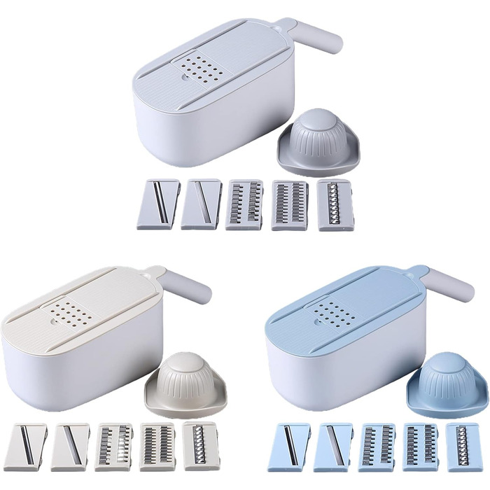 Кухонна терка з нержавіючої сталі, овочева нарізка моркви з контейнером, проста у використанні для ефективності, терка для кухні, з нержавіючої сталі, ручна, з контейнером сірого фону з