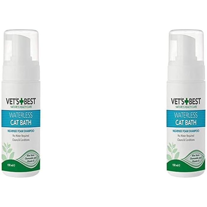Безводний шампунь Vet&39s Best Waterless Cat Bath, не змивати, 150 мл (упаковка з 2 шт. )
