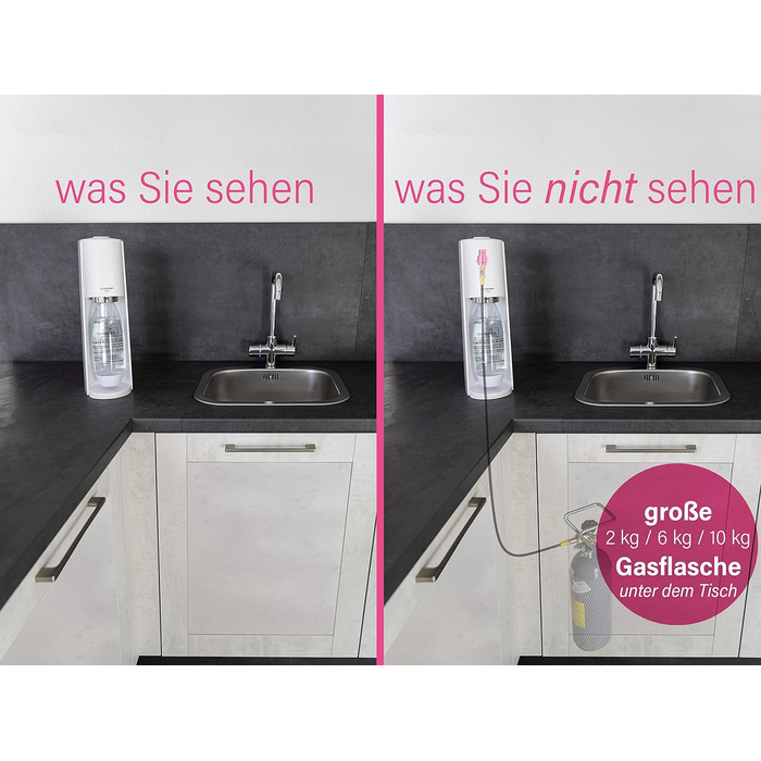 СПРУДЕЛЮКС Адаптер CO2 Шланг високого тиску для Sodastream DUO QUICK CONNECT QC Для підключення до більших балонів CO2, балон з вуглекислим газом Шланг CO2 для виробника соди Пряме підключення (довжина 1,5 м)