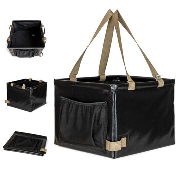 Складана чаша I Миска для миття посуду з ручками для кемпінгу I Легко зберігається складна чаша для вашого туристичного посуду I Миска для в дорозі I Складана чаша для миття посуду Антрацит 25 л