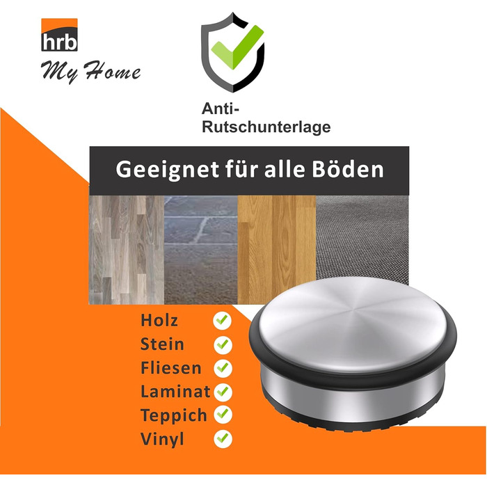 Набір з 4 твердих дверних заглушок з нержавіючої сталі - важка підлогова заглушка 1,2 кг/шт, дверна заглушка в сучасному дизайні з