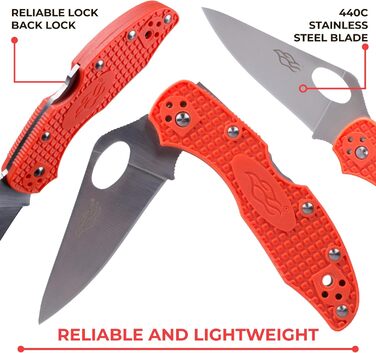 Кишеньковий складаний ніж зі сталі 440C лезо 75 мм нековзна ручка з кліпсою Кемпінг Полювання Риболовля Відкритий EDC ніж 175 мм 6