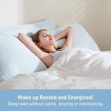 Подушка з подрібненого пінного матеріалу з ефектом пам&39яті, охолоджувальна, м&39яка, розмір &quotqueen-size&quot, регульована, гіпоалергенна, готельної якості, підходить для сну на боці, животі та спині, чохол з бамбукової віскози, Oeko-TEX 1 - Queen