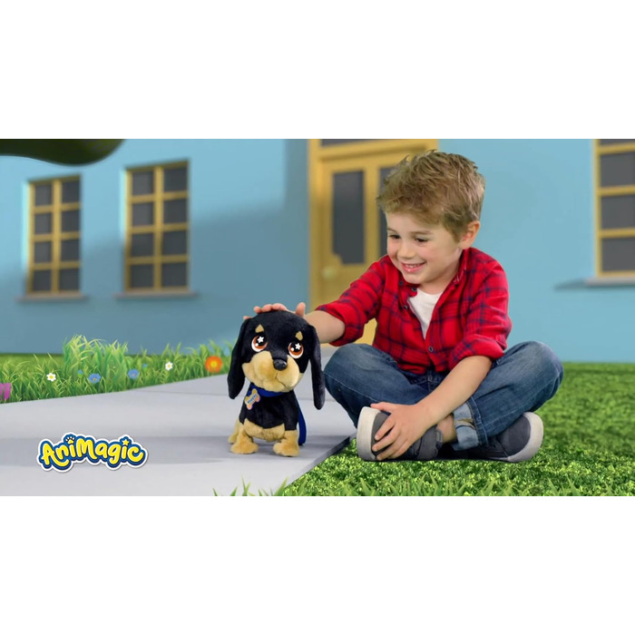 Такса - Інтерактивна м&39яка іграшка для дітей від 2 років - Весела плюшева іграшка собака, яка бігає і гавкає - Подарунок дітям