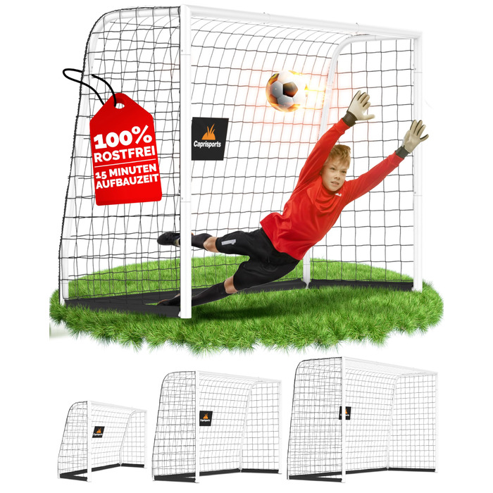 Футбольні ворота для дітей та дорослих Надзвичайно стабільні, стійкі до іржі футбольні ворота для саду Включає ґрунтові анкери Міцні футбольні ворота для вулиці Футбольні ворота для дитячих садів Ворота 3 розмірів 240x160 см