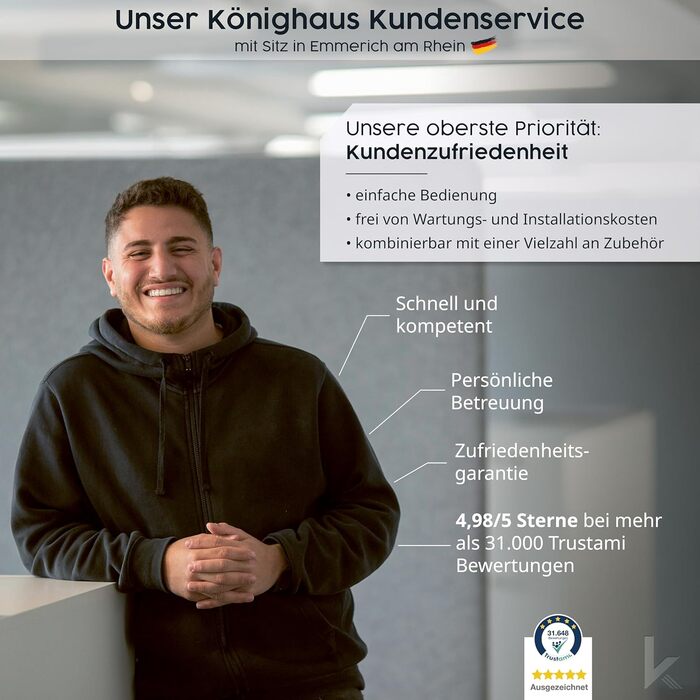 Інфрачервоний окремостоячий обігрівач Knighaus Інфрачервоний дуговий обігрівач - 300 Вт із сертифікацією TV/GS 5-річна гарантія виробника Ідеально підходить як настільний обігрівач Стійка підставка - Білий - 300 Вт