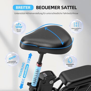 Складаний електровелосипед ESKUTE D100 16 x 2,5 дюйма, електричний велосипед для чоловіків та жінок, фетбайк зі знімним акумулятором 36 В 13 Аг, великий запас ходу до 100 км, складний педальний велосипед для дорослих, світло-жовтий, стандартний