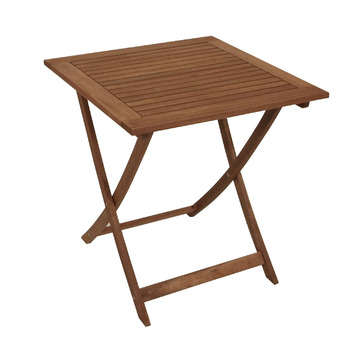 Розкладний стіл DEGAMO з евкаліптової деревини, промаслена поверхня, 70x70 см, сертифікований FSC