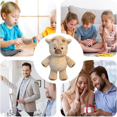 М’яка іграшка корівка Generisch 45 см бежева