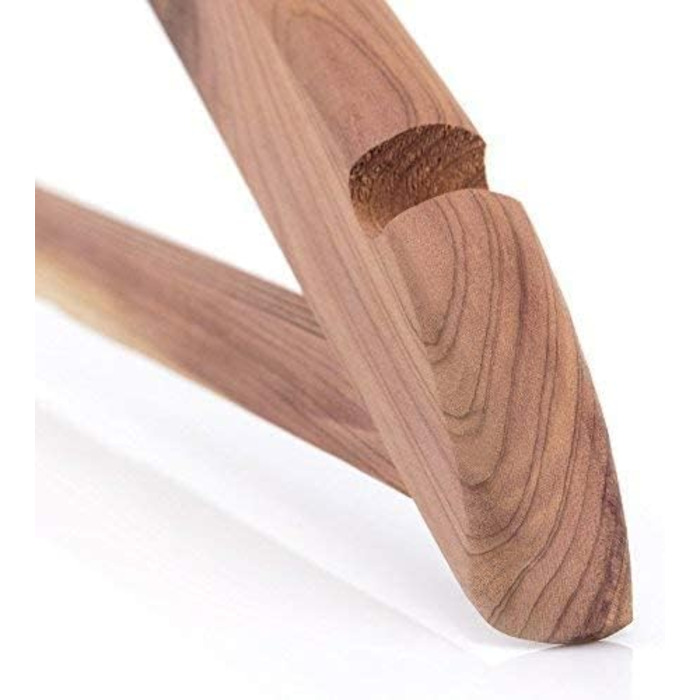 Вішалки для одягу з кедрового дерева 44 см з нековзною штангою для штанів, 24